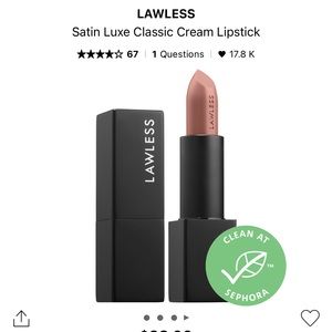Lawless Beauty satin cream lipstick
